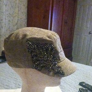 Embellished Tan Cap